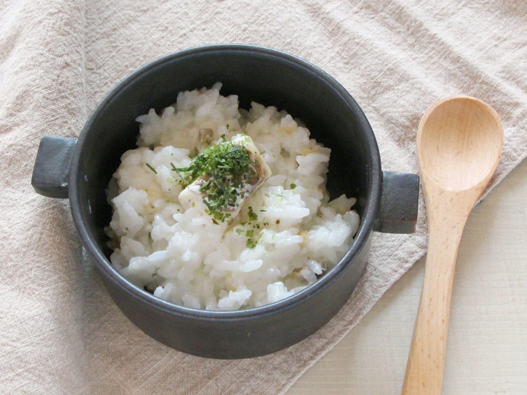 mogcookの離乳食レシピ　魚とあおさ海苔のあさりご飯