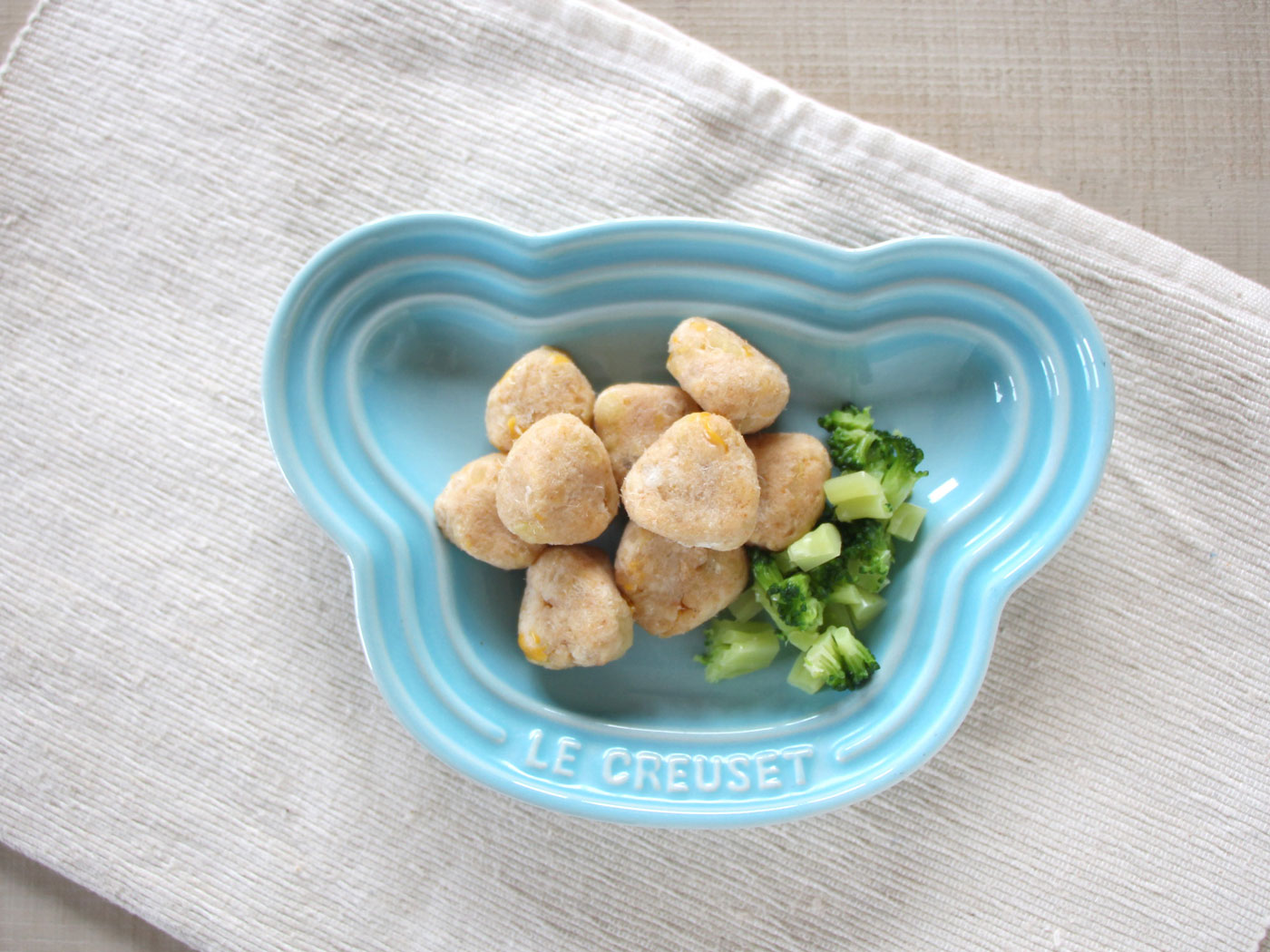 mogcookのお魚離乳食レシピ　魚ときな粉のコーンポテト