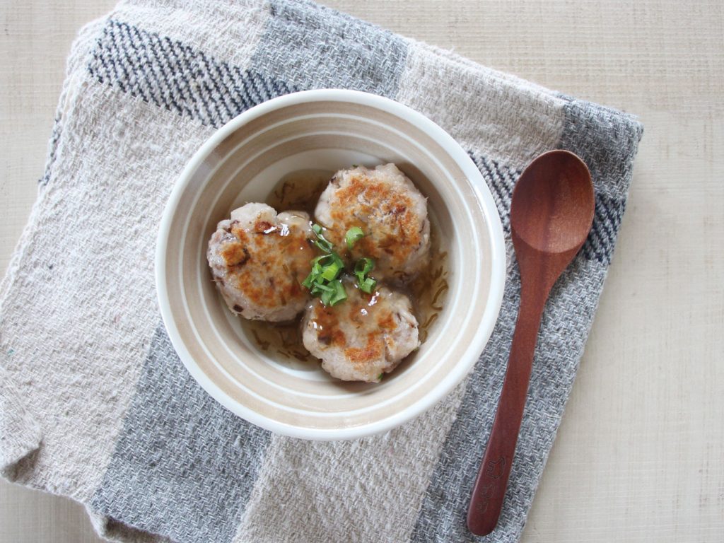 mogcookのお魚離乳食レシピ　魚とれんこんまんじゅうのもずく餡