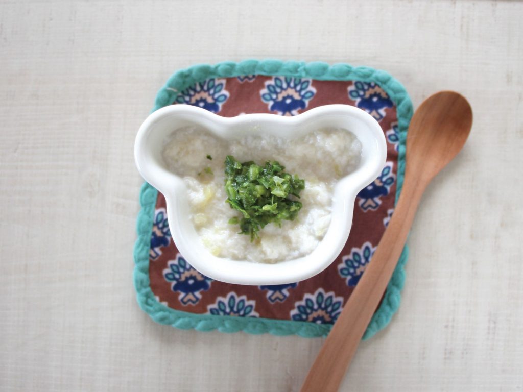 mogcookのお魚離乳食レシピ　魚とカブの豆乳ポタージュ