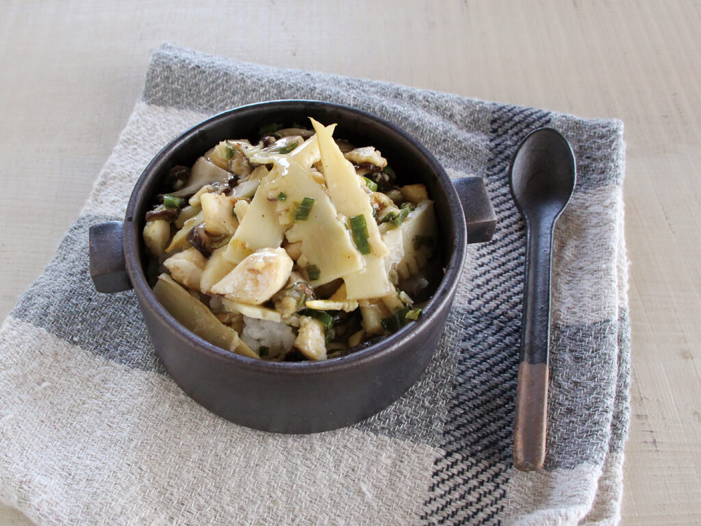 mogcookのお魚離乳食レシピ　魚とたけのこの和風あんかけ丼