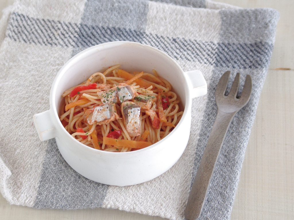 mogcookのお魚離乳食レシピ　魚のナポリタン風