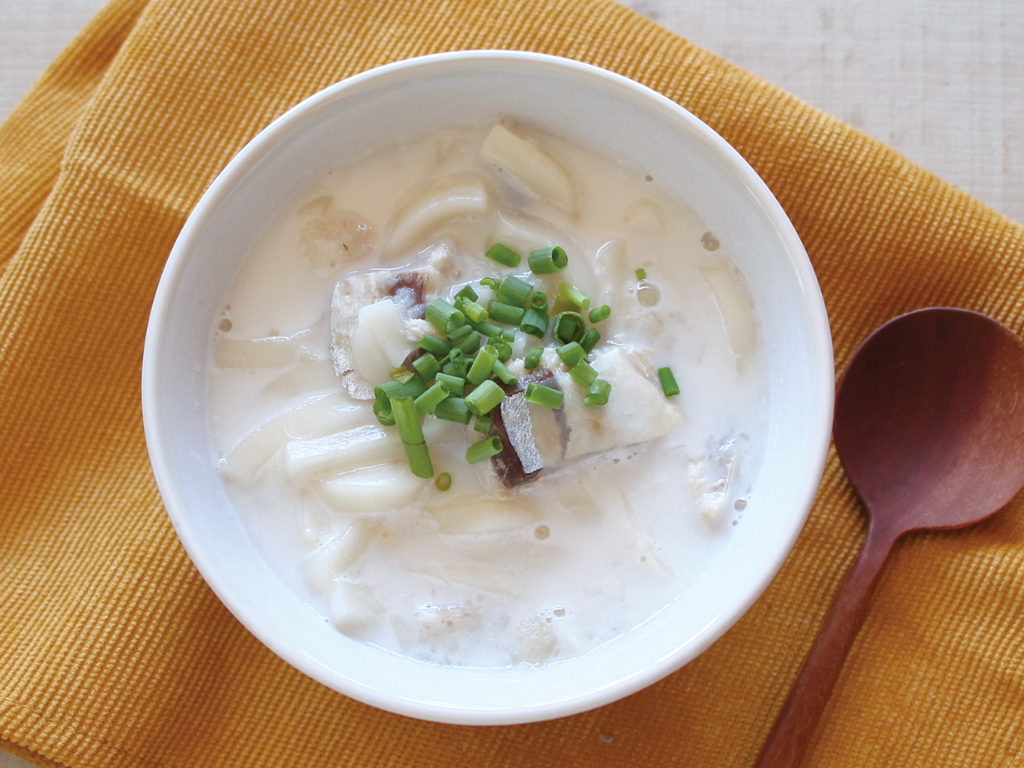 mogcookのお魚離乳食レシピ　魚と豆乳のとろろうどん