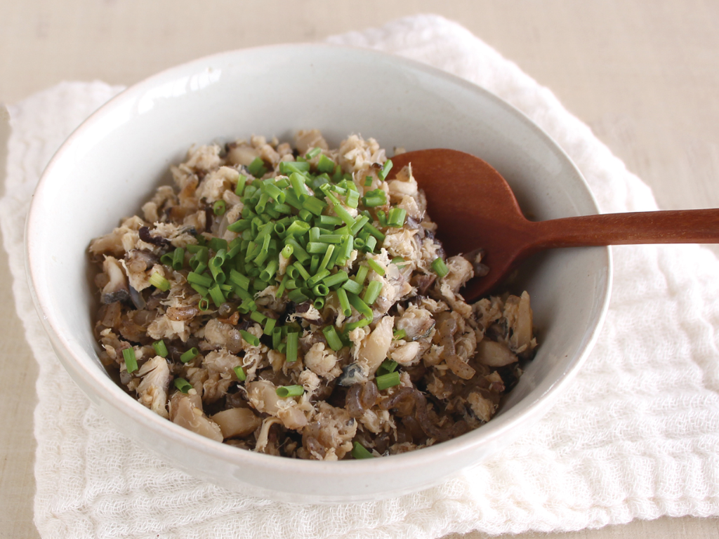 mogcookのお魚離乳食レシピ　魚と糸こんにゃくの味噌そぼろ