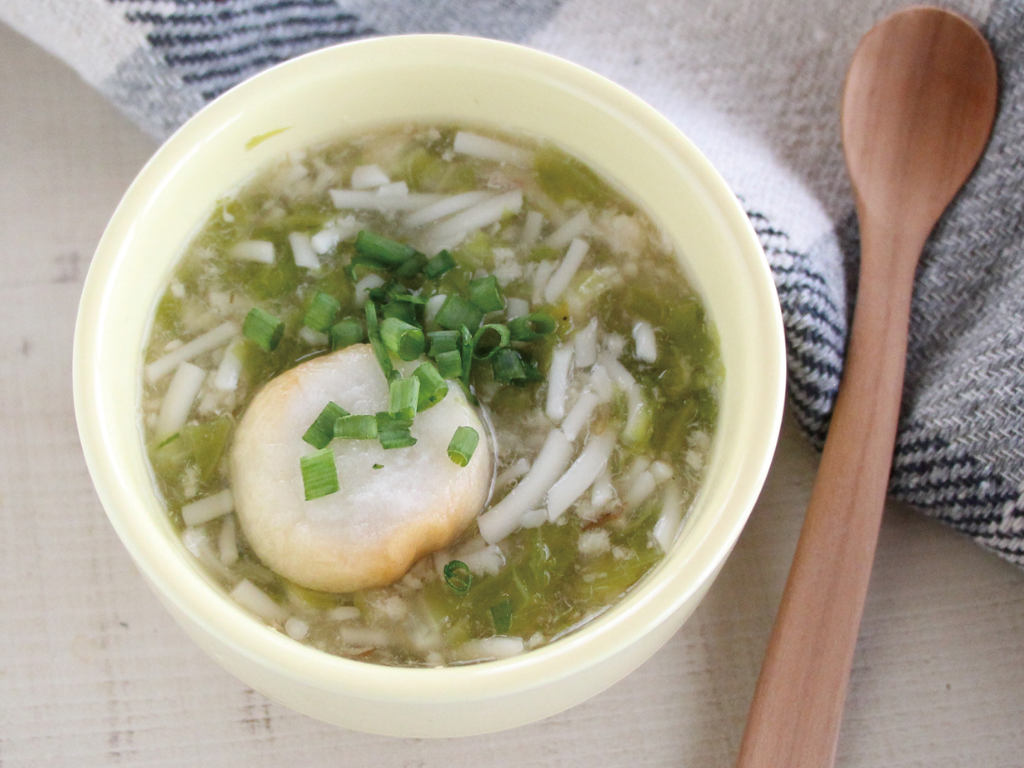 mogcookのお魚離乳食レシピ　魚と麩の味噌うどん